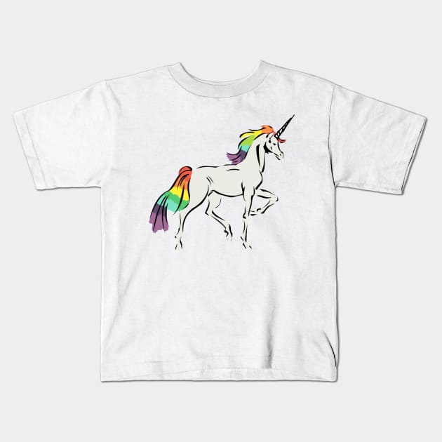 Unicorn Kids T-Shirt by Make_them_rawr